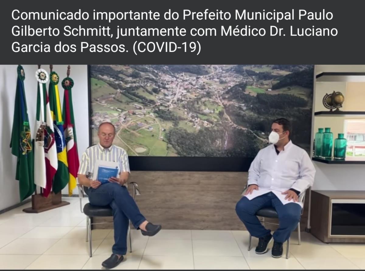 Pronunciamento do Prefeito Municipal Paulinho Schimitt