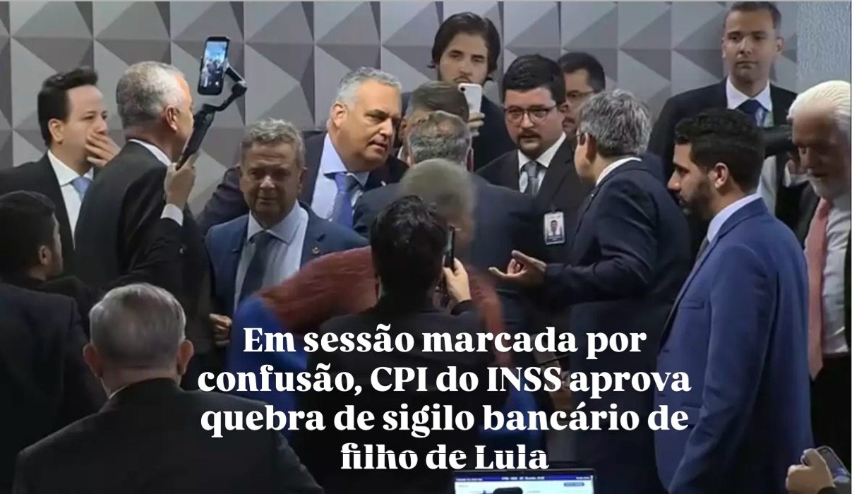 Em sessão marcada por confusão, CPI do INSS aprova quebra de sigilo bancário de filho de Lula