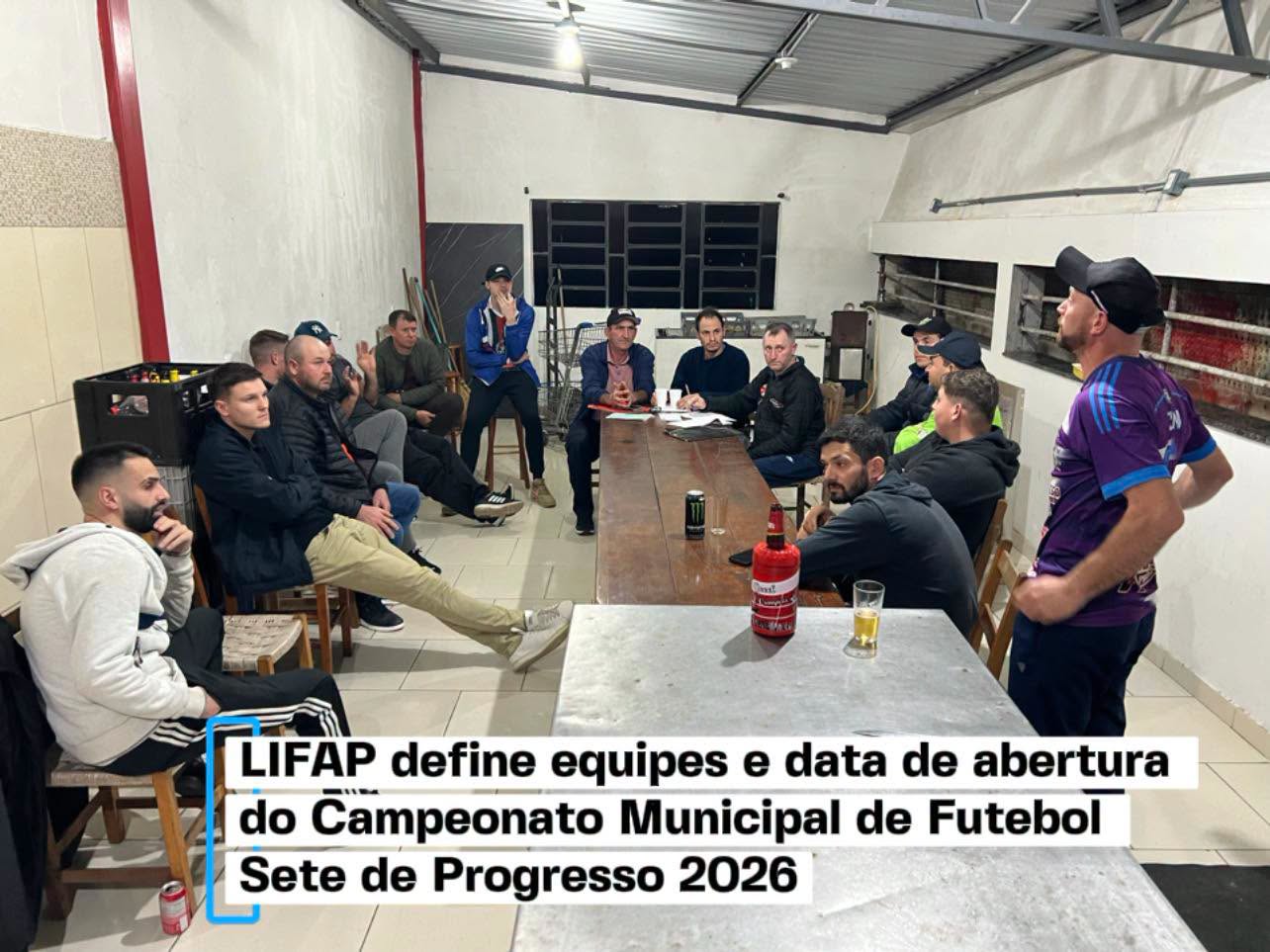 LIFAP define equipes e data de abertura do Campeonato Municipal de Futebol Sete de Progresso 2026