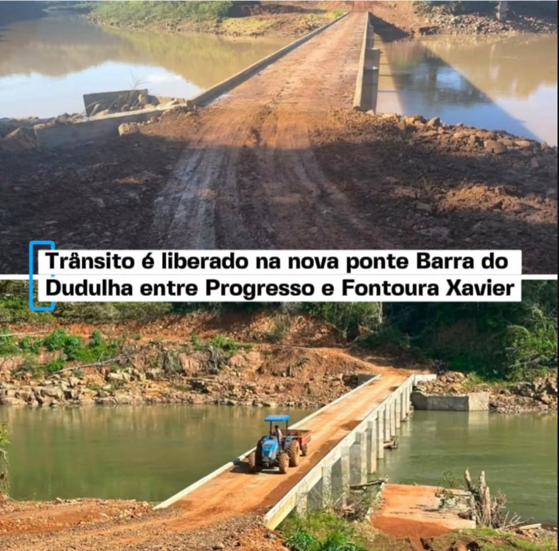 Trânsito é liberado na nova ponte Barra do Dudulha entre Progresso e Fontoura Xavier “com restrição”