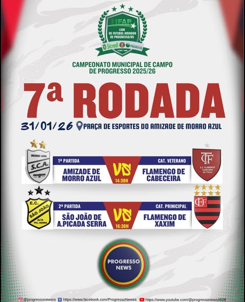 7º rodada do amador de Progresso será neste sábado em Morro Azul
