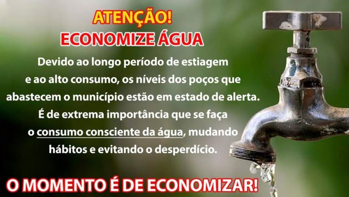 APELO À POPULAÇÃO QUE ECONOMIZE ÁGUA