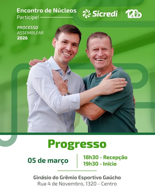 Atenção associado da Sicredi Integração RS/MG: participe do encontro de núcleos da agência de Progresso/RS!