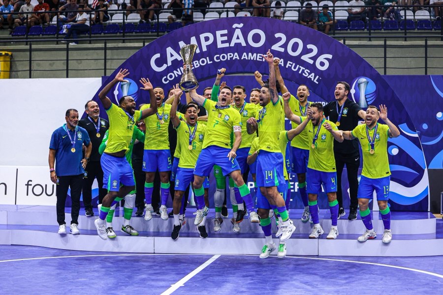 Brasil vence Argentina em final épica e é o campeão da CONMEBOL Copa América Futsal 2026