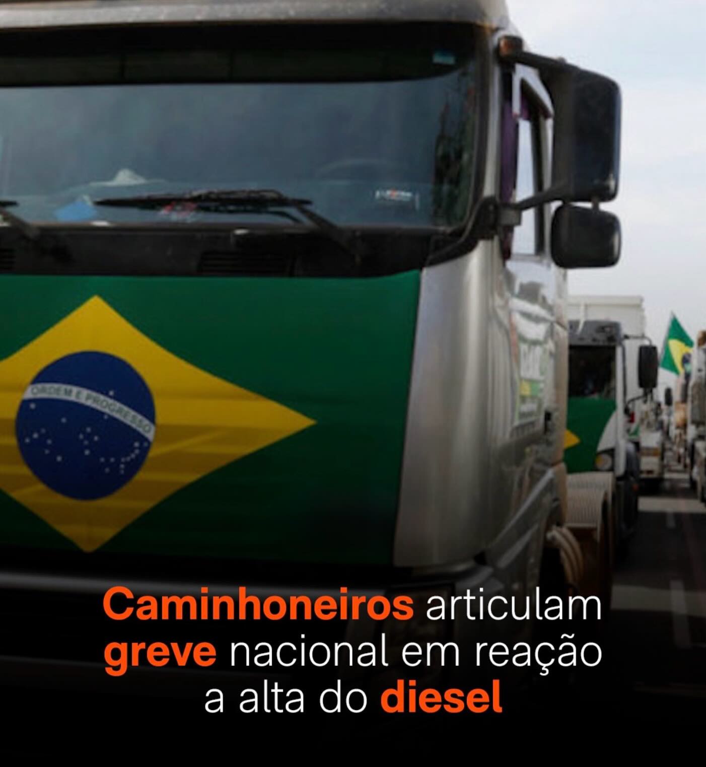 Caminhoneiros articulam greve nacional em reação a alta do diesel