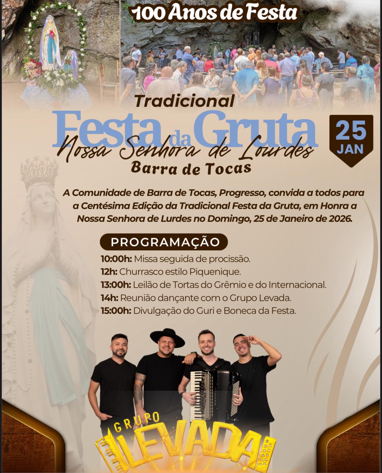 Cem Anos de Festa da Gruta em Barra de Tocas Progresso