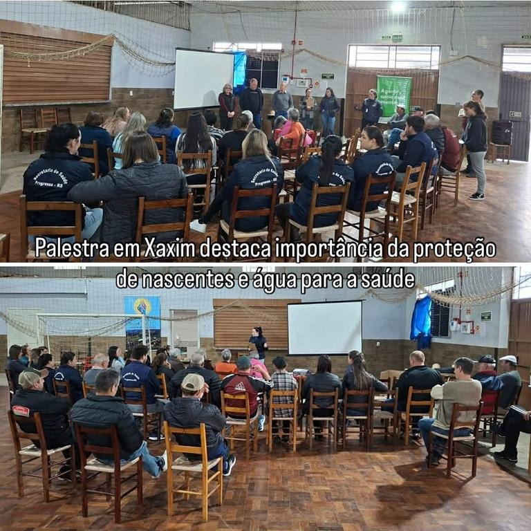 Comunidade de Xaxim recebe palestras sobre proteção de nascentes, qualidade da água e políticas públicas