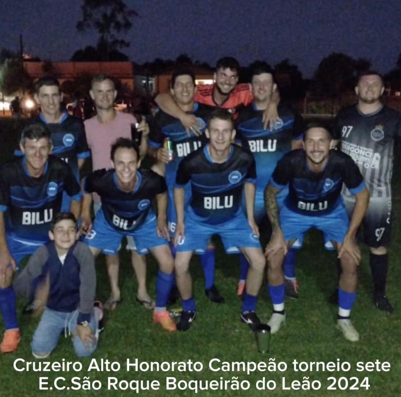 Cruzeiro Honorato e Aliança campeões do torneio de 7 em São Roque Boqueirão do Leão