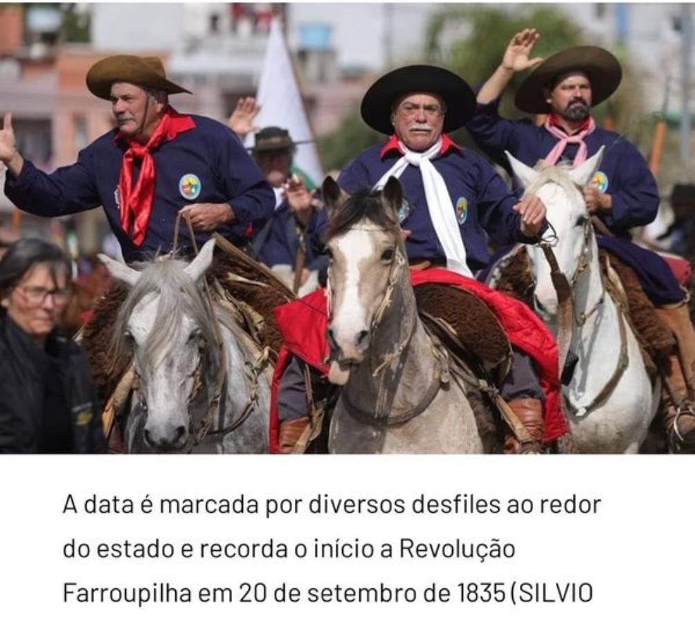 Diversos desfiles recorda o início da Revolução Farroupilha em 20 de setembro de 1835