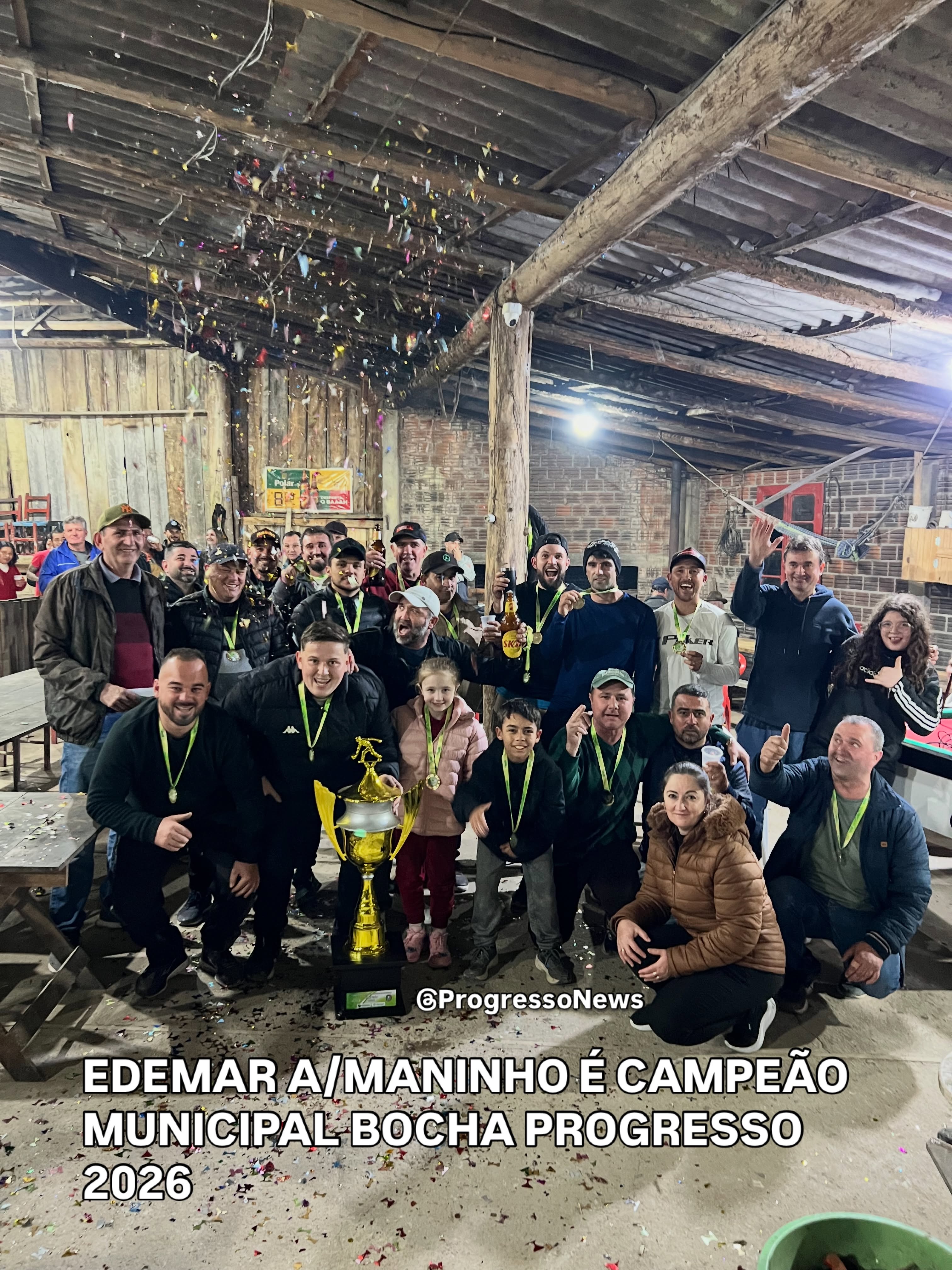 Edemar A/Maninho Conquista o Título do 7º Campeonato Municipal de Bocha de Progresso