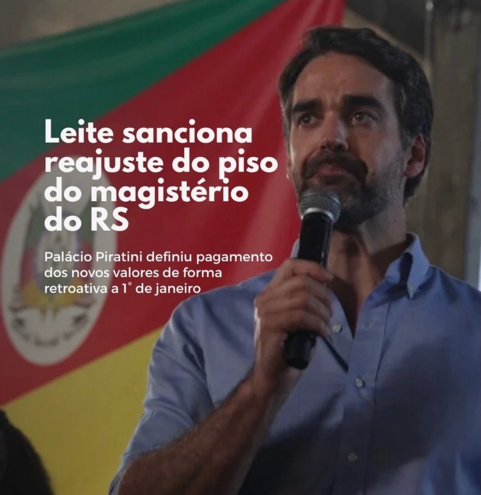 Eduardo Leite sanciona reajuste de 5,4% para o magistério gaúcho 