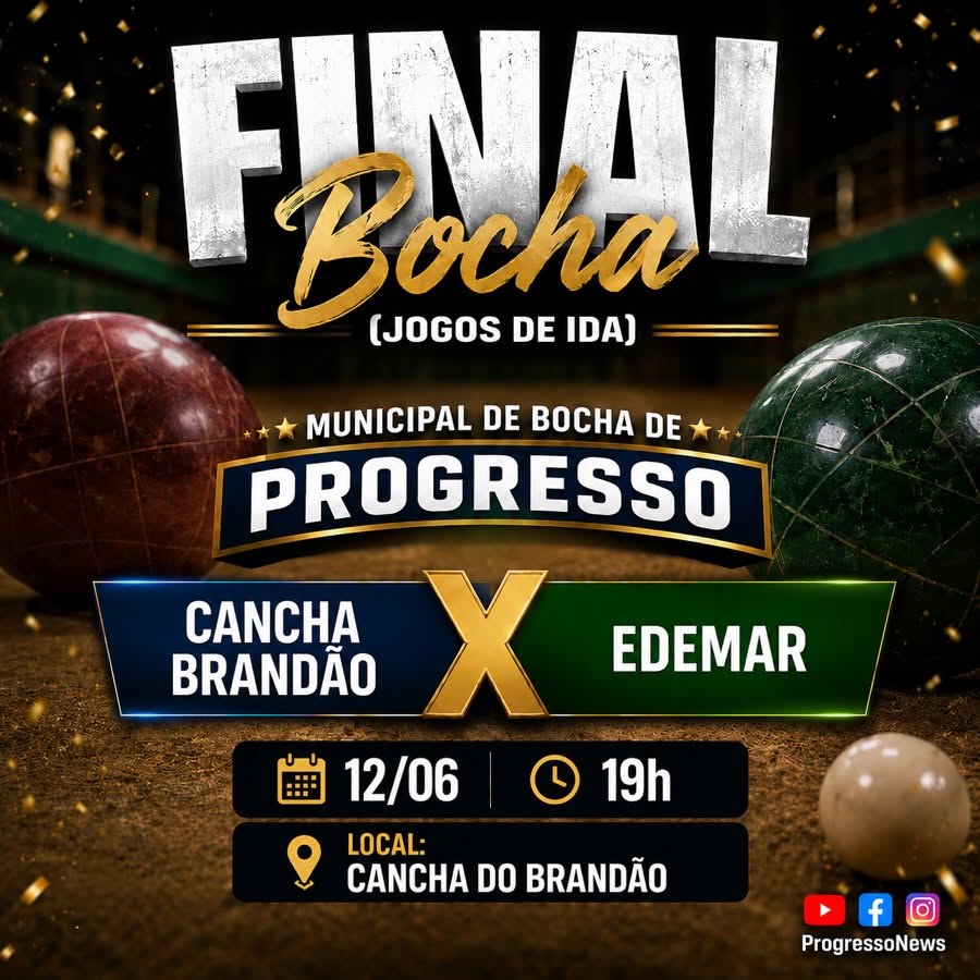 FINAL DO 7º MUNICIPAL DE BOCHA DE PROGRESSO – JOGOS DE IDA