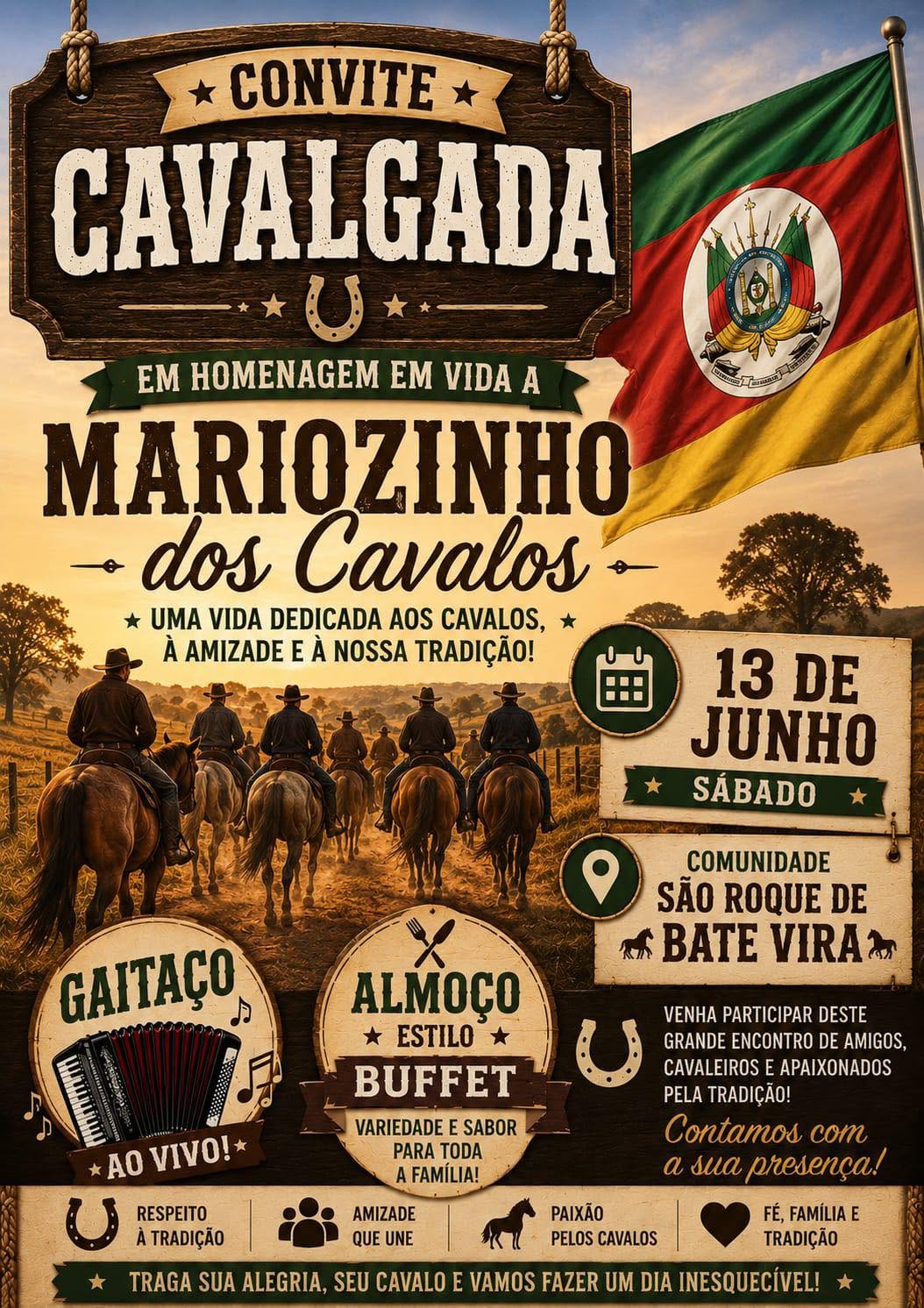 Grande Cavalgada em Homenagem a Mariozinho “dos Cavalos”