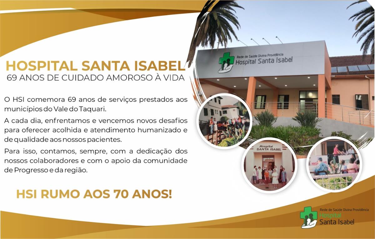 Hospital Santa Isabel comemora 69 anos em 23 de fevereiro