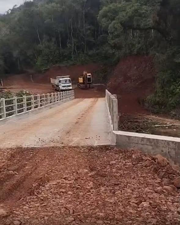 Liberado o trânsito na ponte entre Xaxim e Tamanduá 