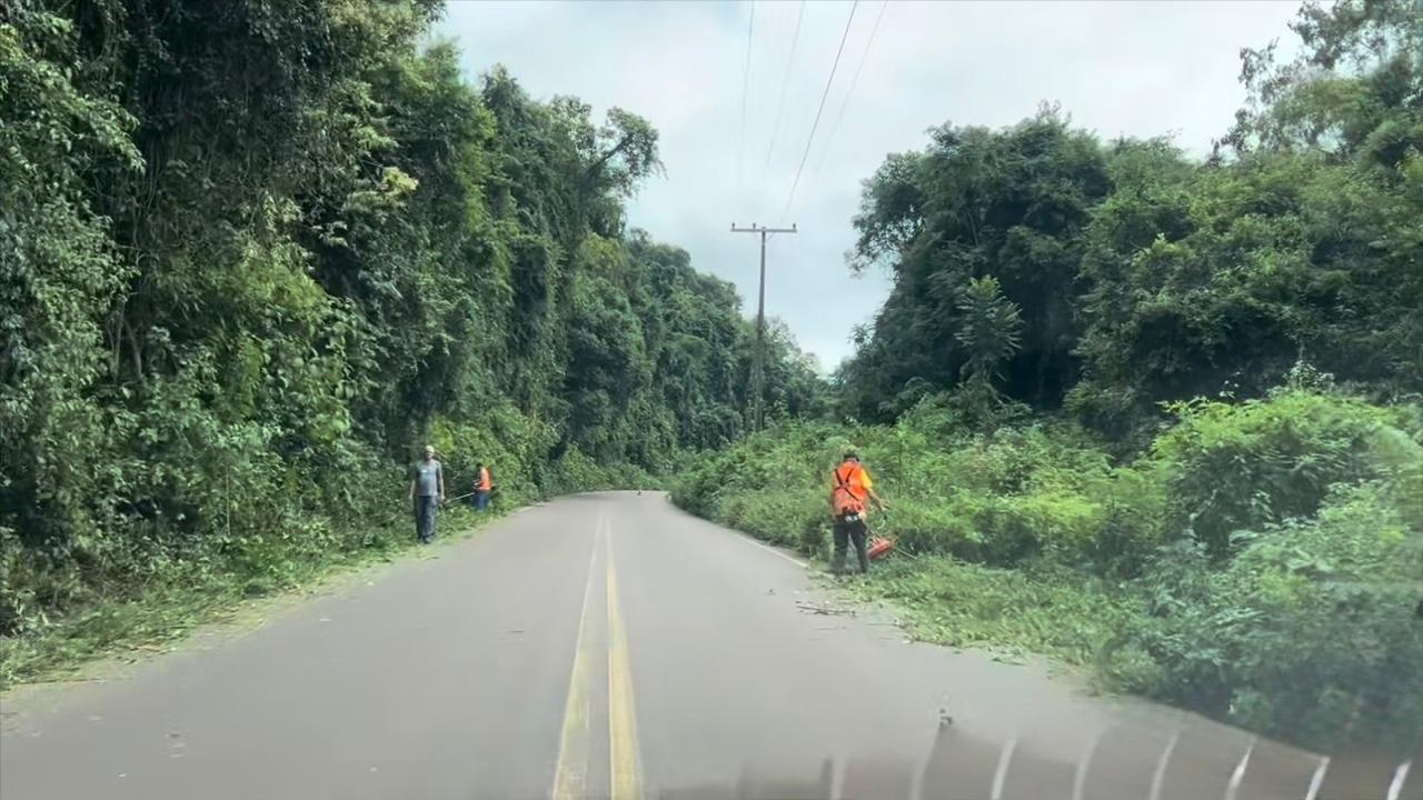 Manutenção na ERS-423: Equipes realizam roçada no trecho entre Progresso e a BR-386