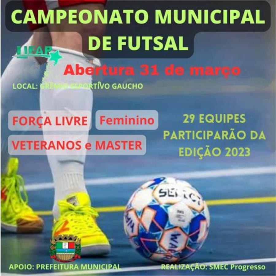 Municipal de Futsal começa nesta sexta 31 de março