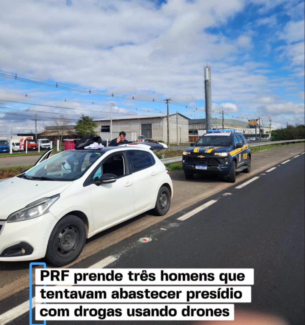 PRF prende três homens que tentavam abastecer presídio com drogas usando drones