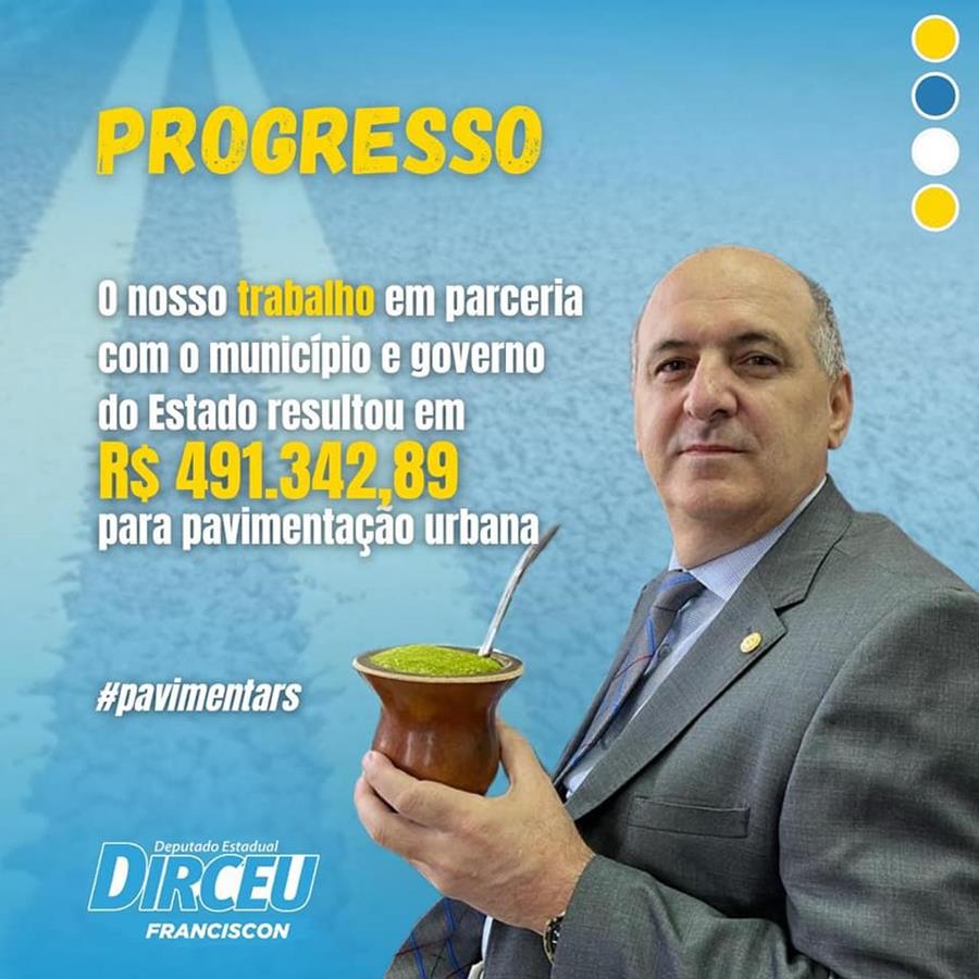 Progresso é contemplado com R$ 491 mil da etapa 1 do programa Pavimenta